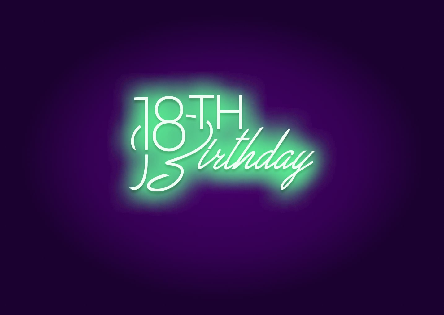 18th Birthday Neon Sign