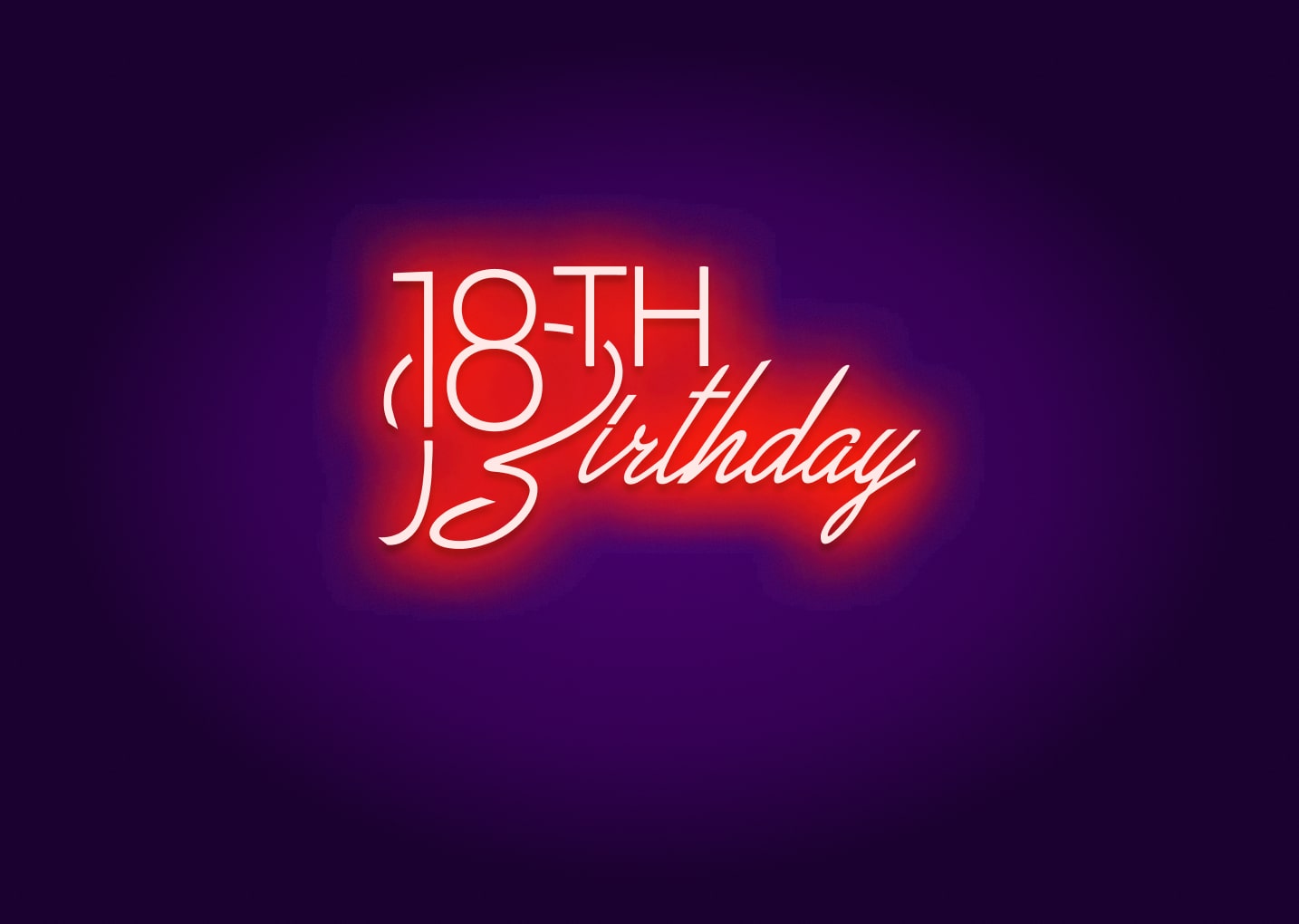 18th Birthday Neon Sign