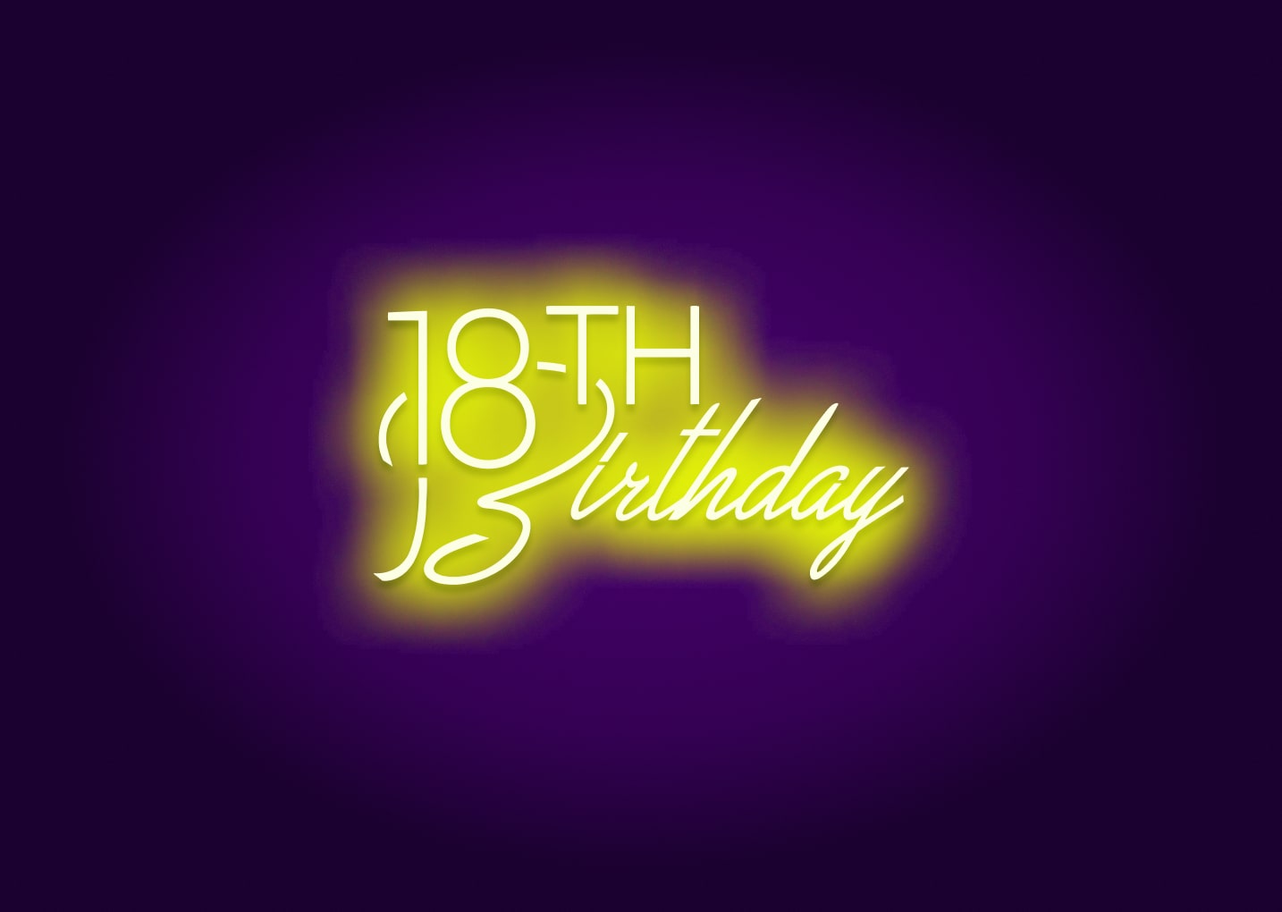 18th Birthday Neon Sign