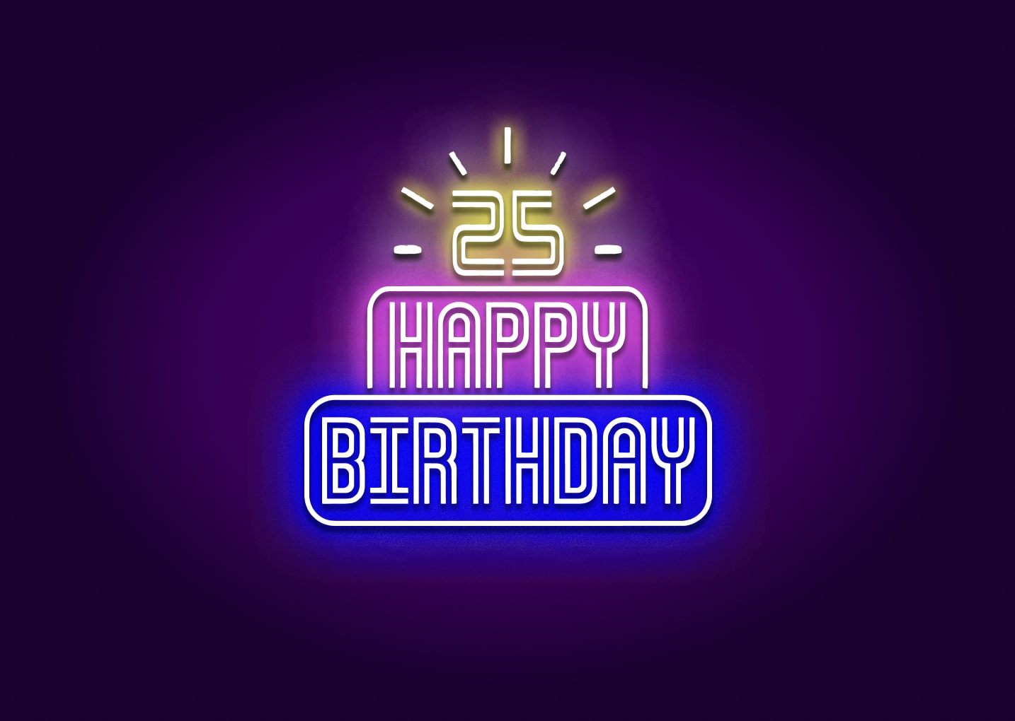 25th Birthday Neon Sign