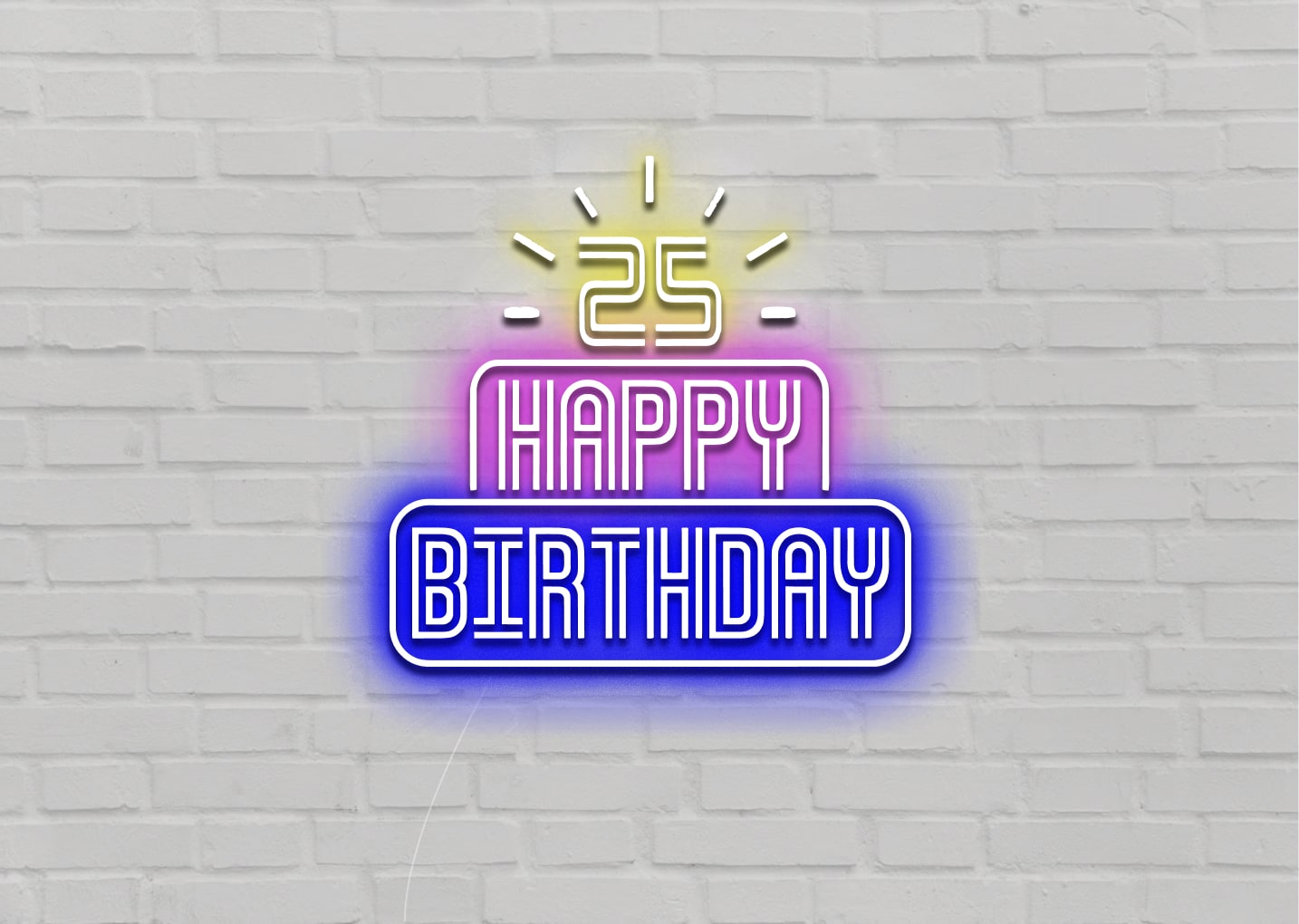 25th Birthday Neon Sign