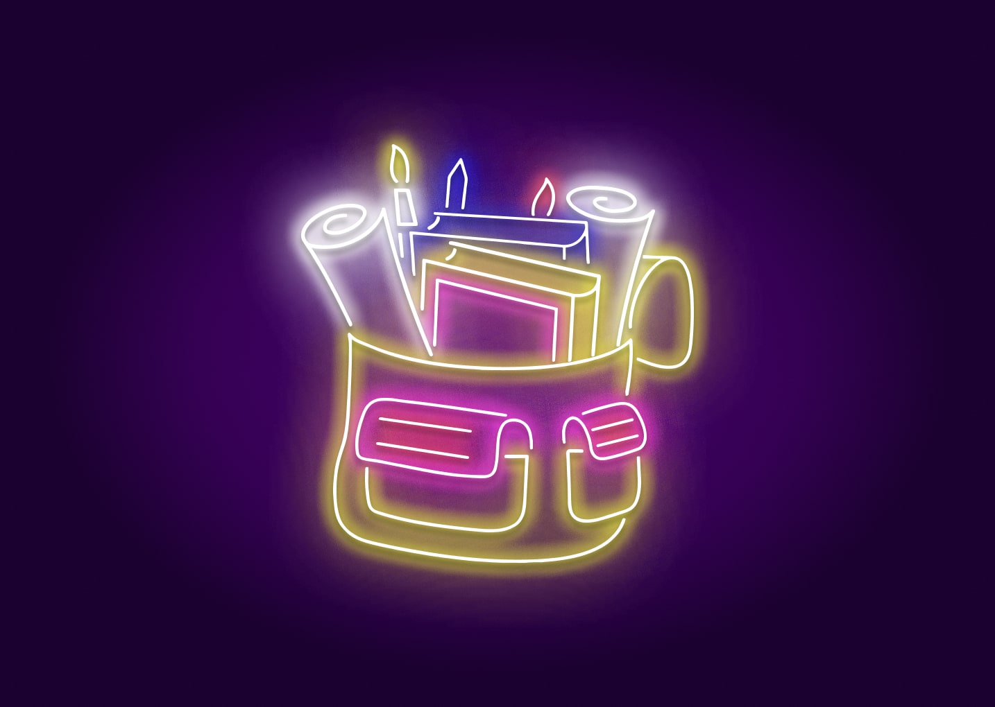 Backpack Neon Signs for Kids