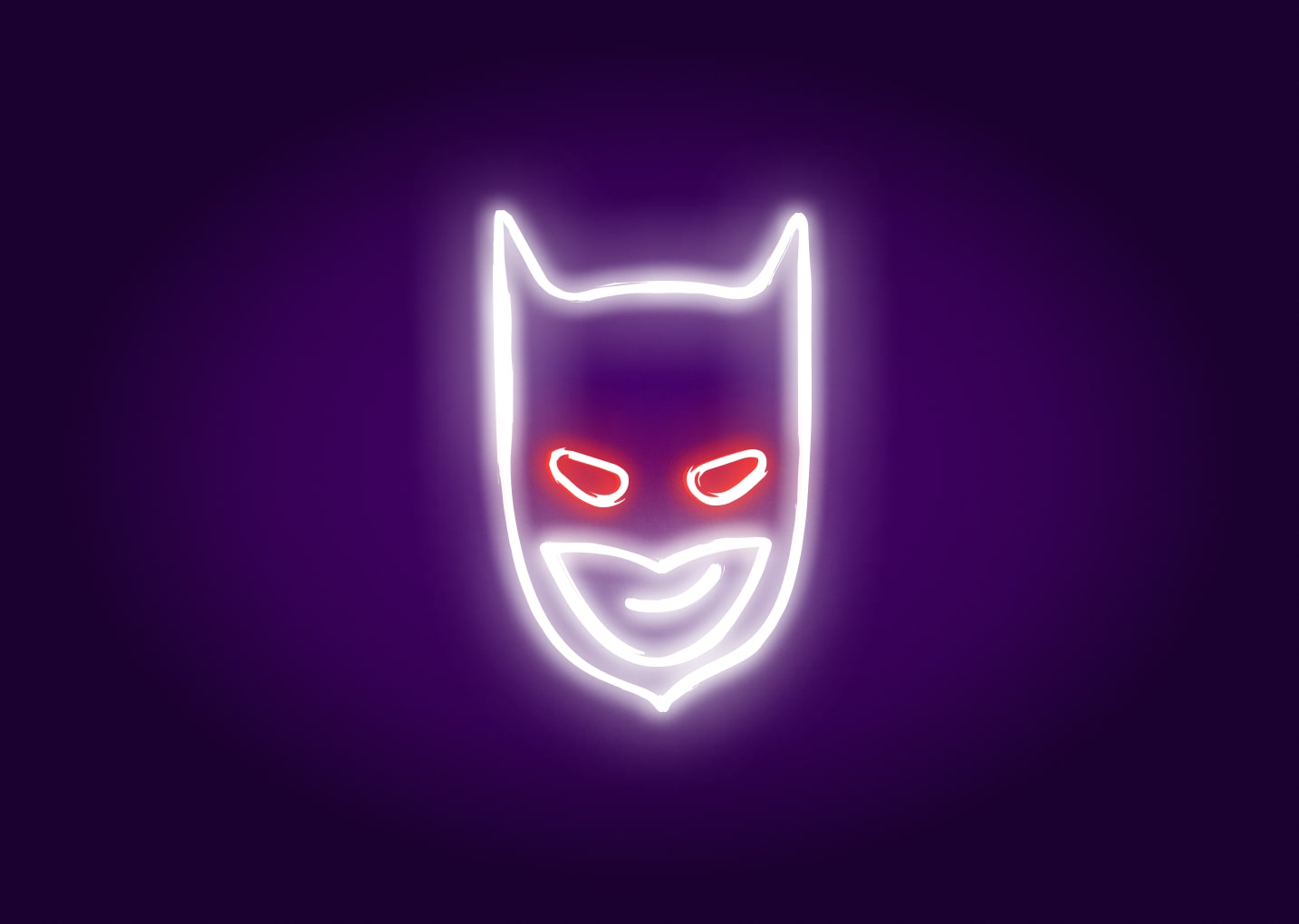 Batman Mask - Neon Signs for Kids