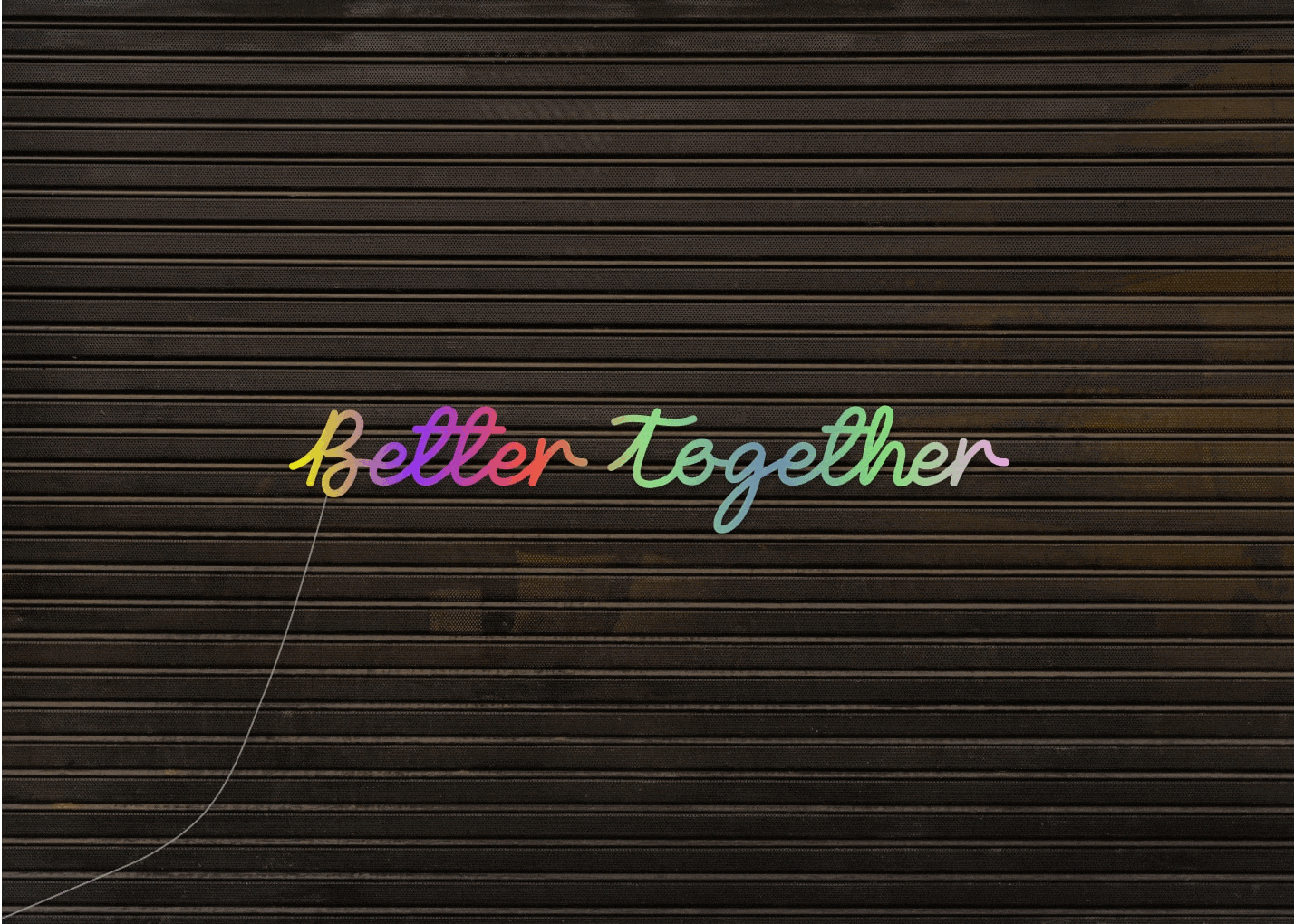 Better Together Handwritten Flow-ro Neon Signs