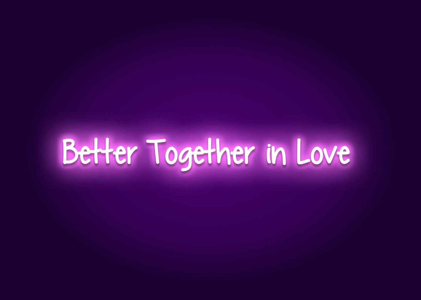 Better Together in Love Neon Sign