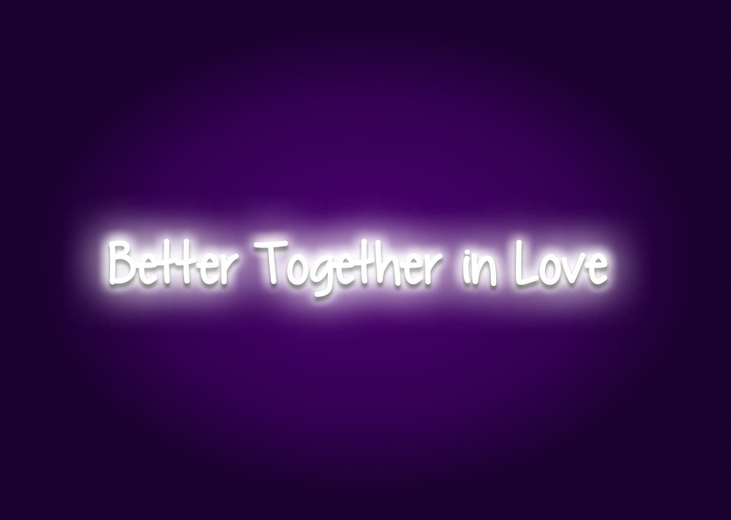 Better Together in Love Neon Sign