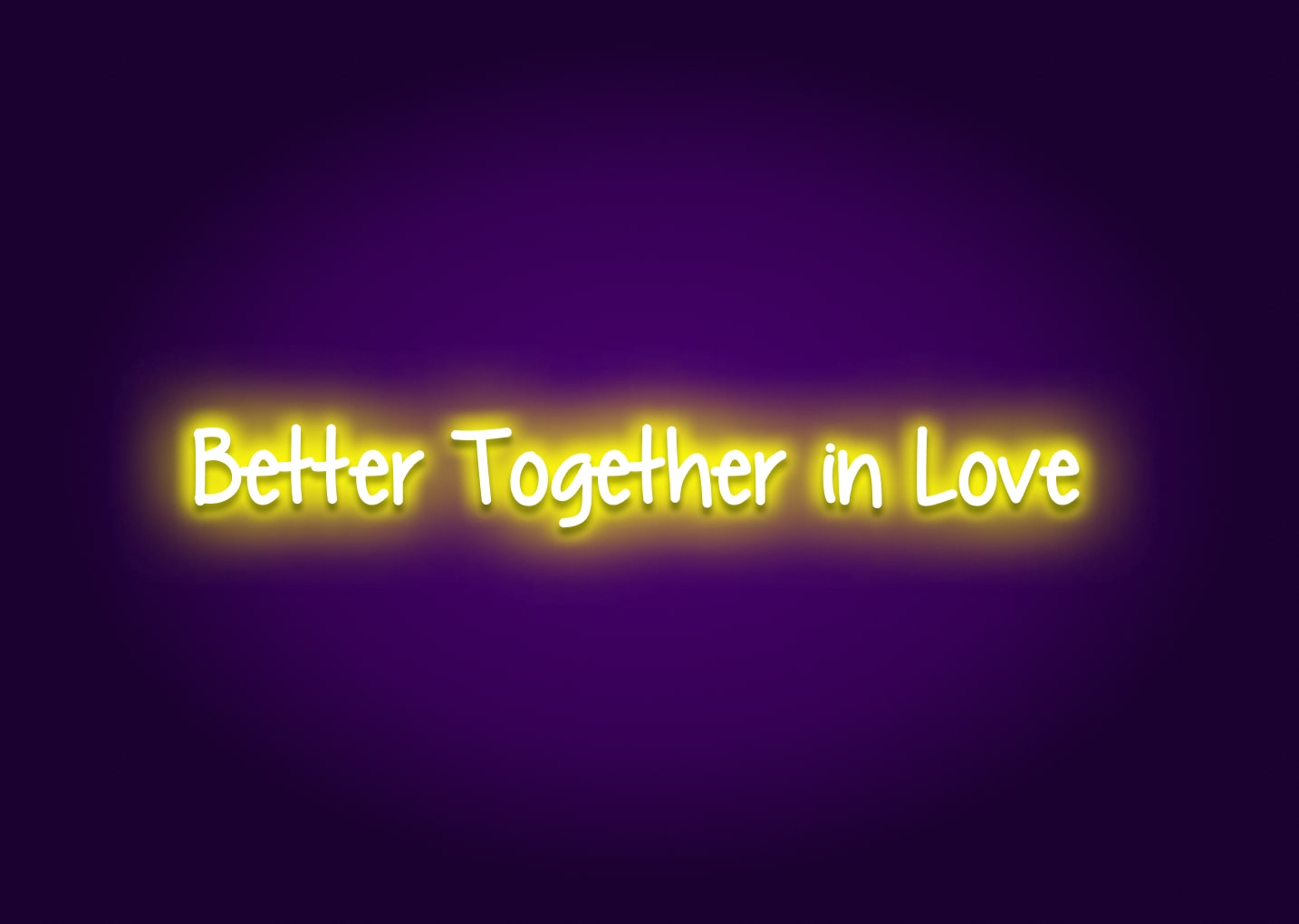 Better Together in Love Neon Sign