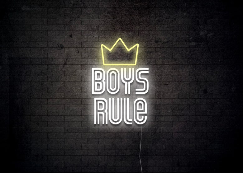 Boys Rule - Neon Sign