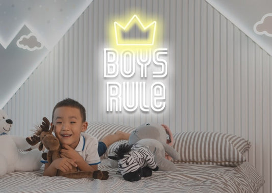 Boys Rule Neon Sign