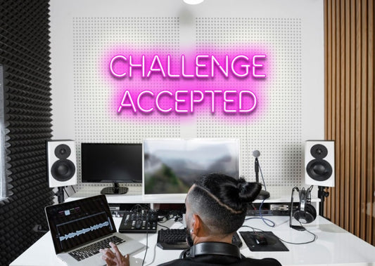 CHALLENGE ACCEPTED - Neon Sign