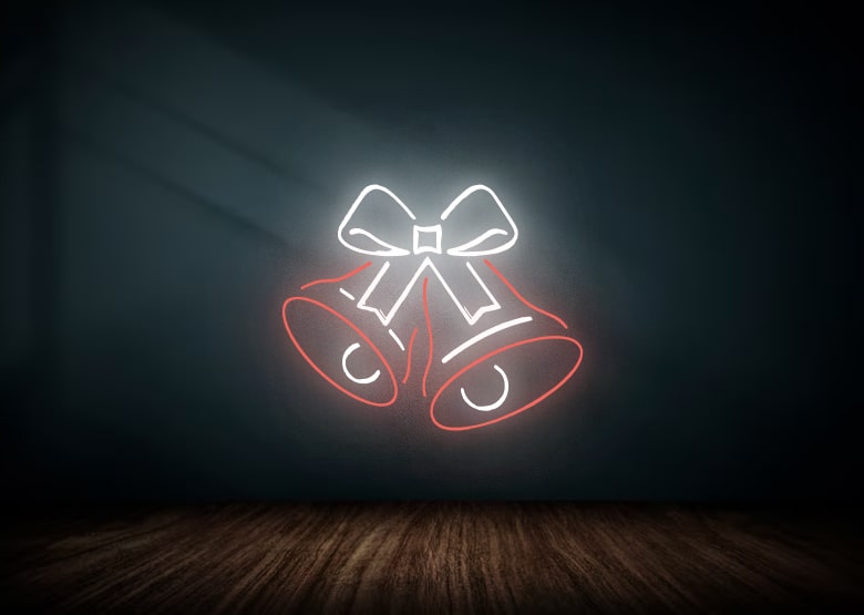 Christmas Bells Neon Sign