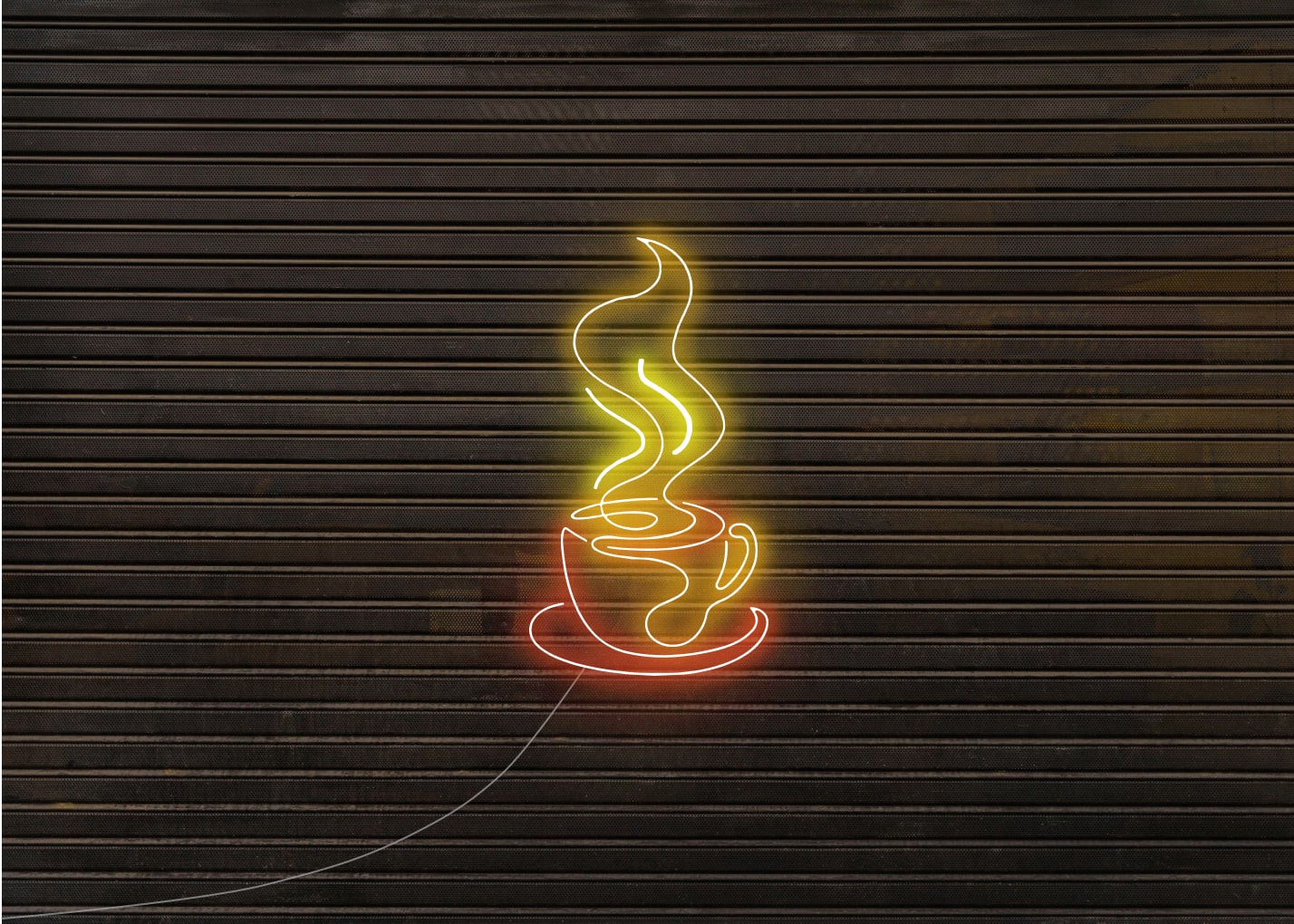 Coffee with Steam Neon Signs
