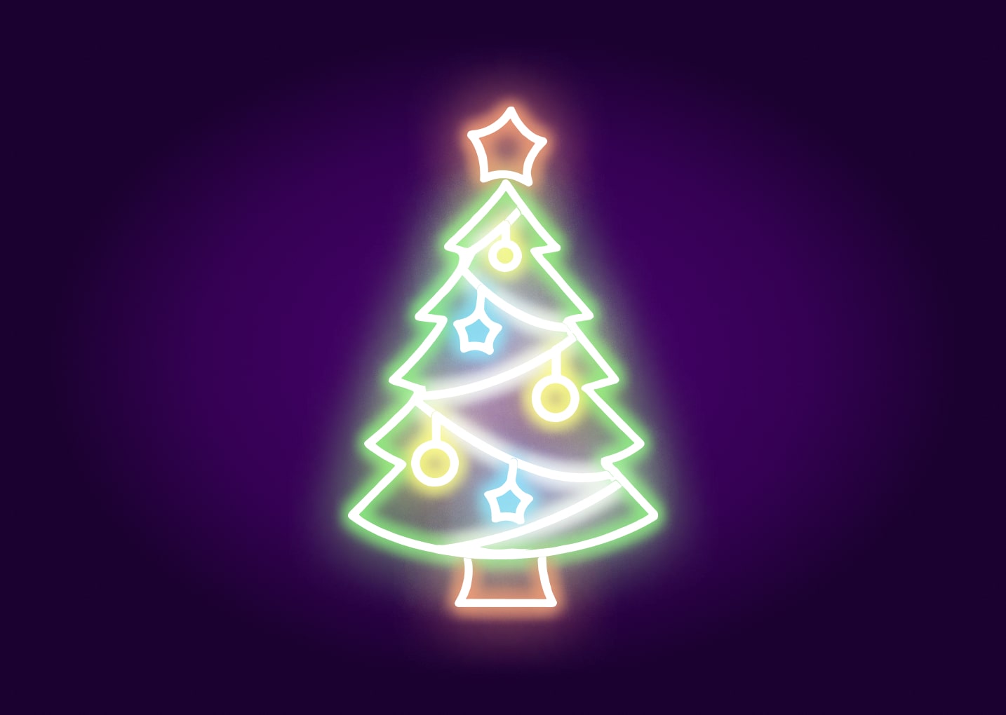 Colorfull Neon Tree Neon Signs
