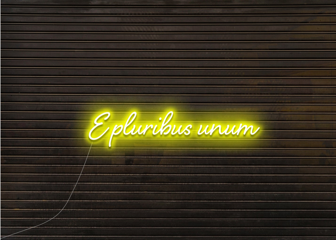 E pluribus unum - Neon Sign