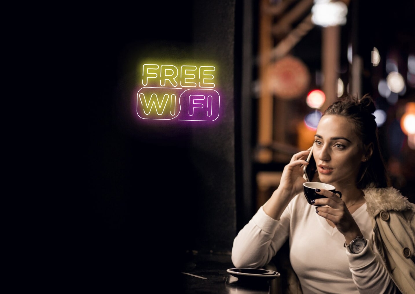 Free Wifi - Neon Signs