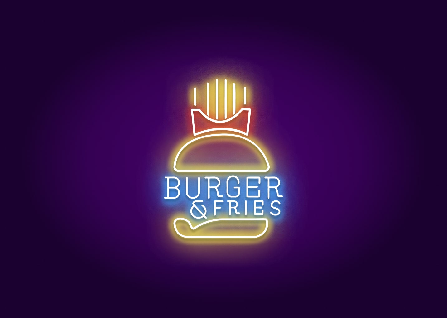 Fries & Burger Neon Signs