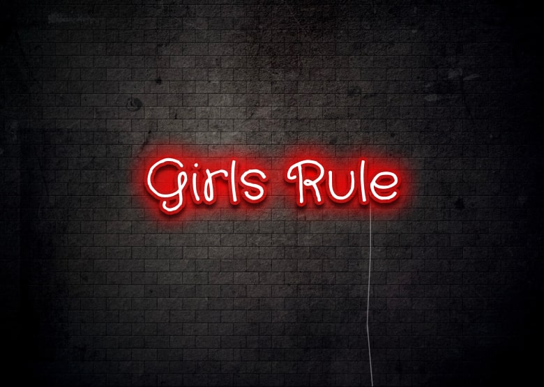 Girls Rule - Neon Sign