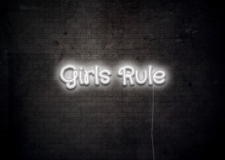 Girls Rule - Neon Sign