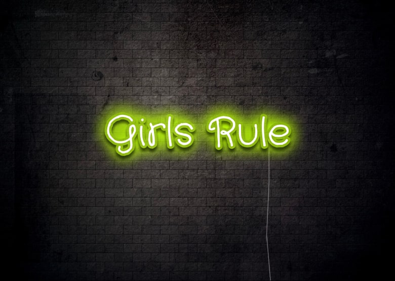 Girls Rule - Neon Sign
