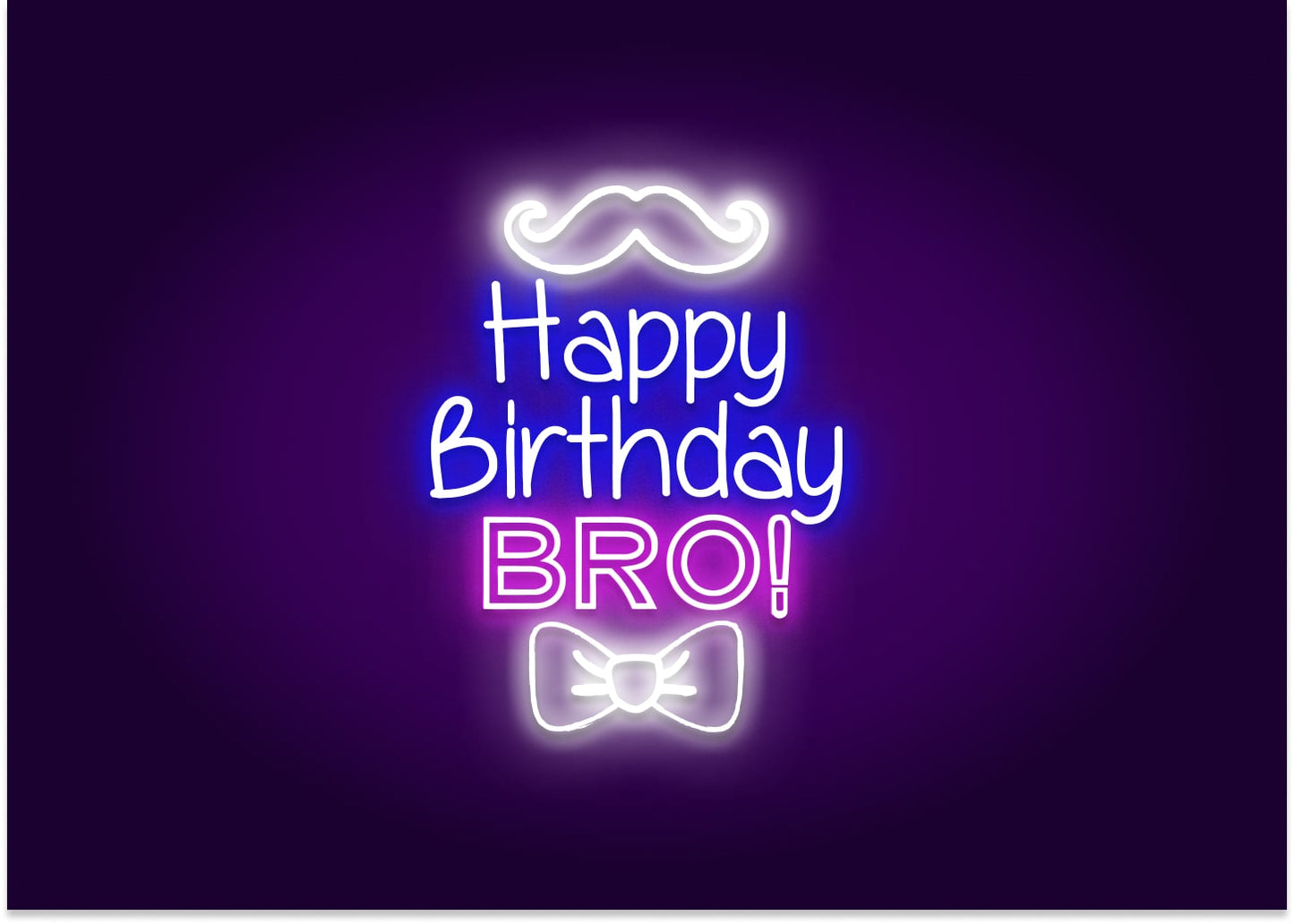Happy Birthday Bro Neon Sign