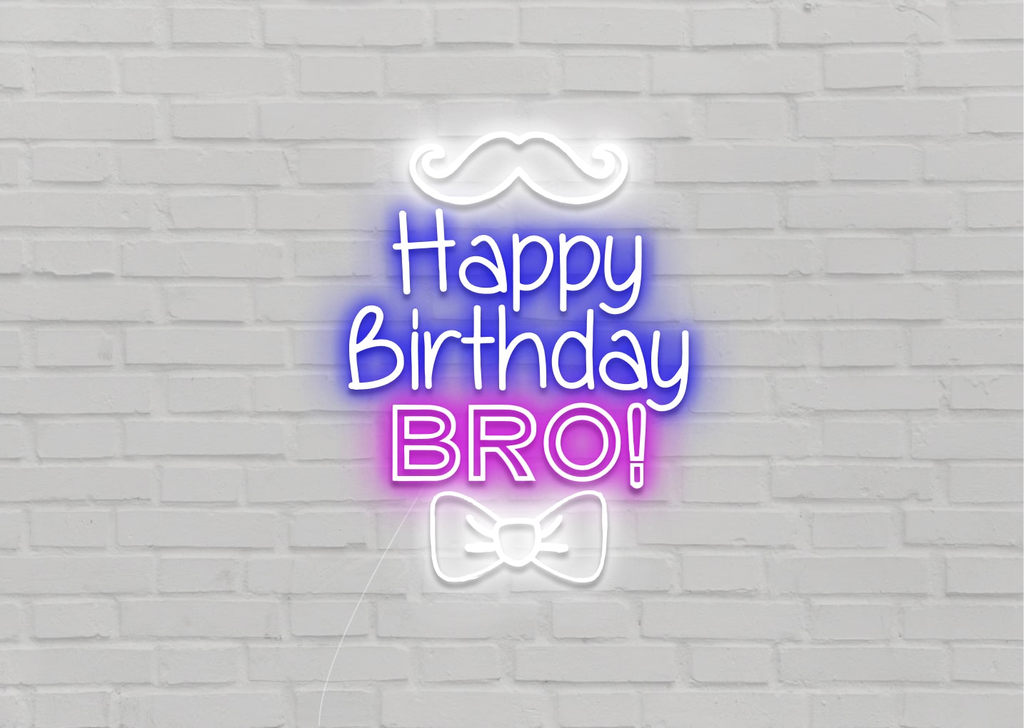 Happy Birthday Bro Neon Sign