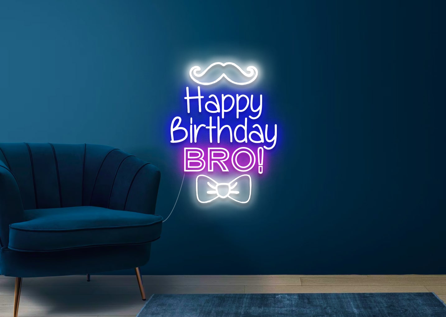Happy Birthday Bro Neon Sign
