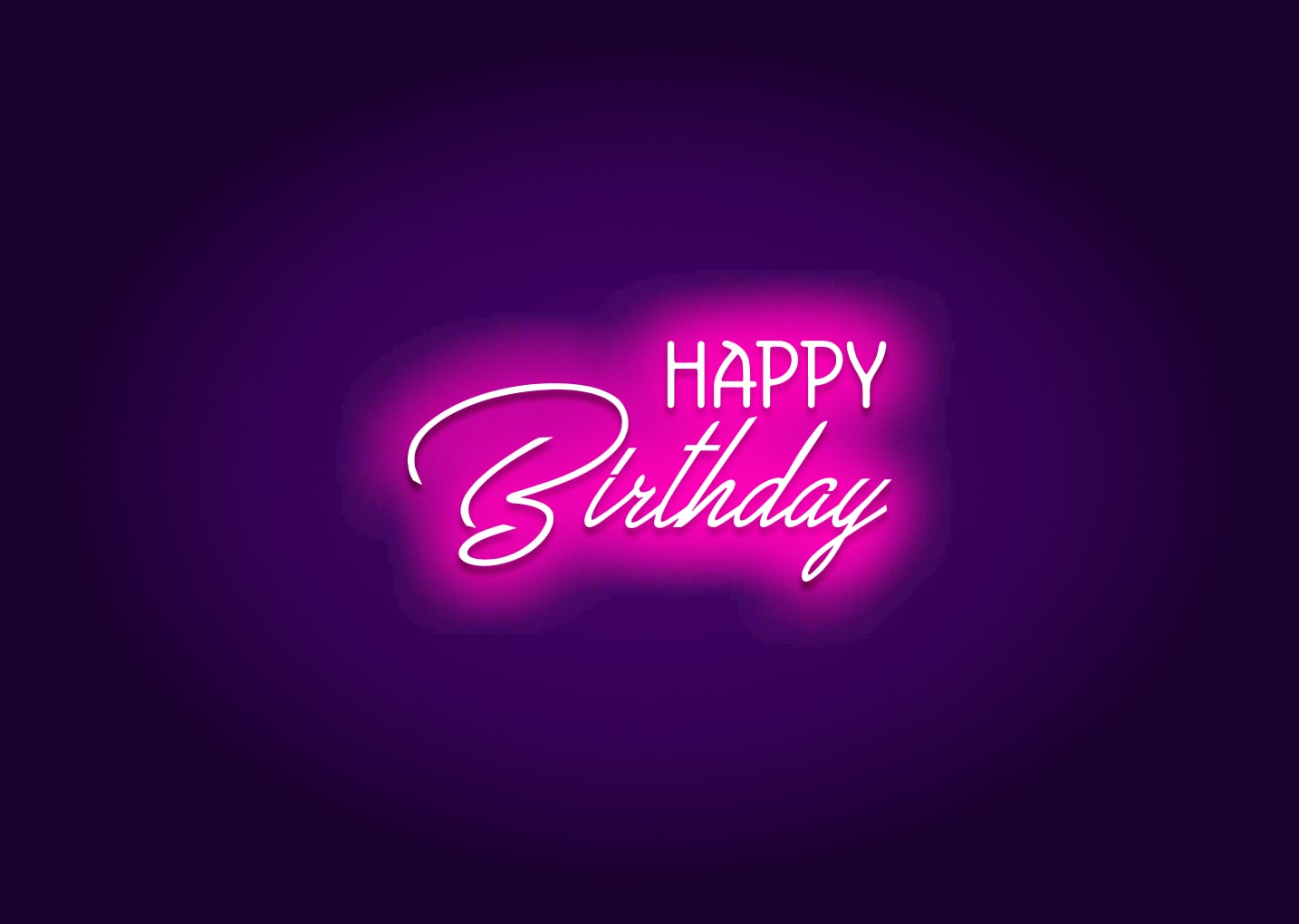 Happy Birthday Neon Sign
