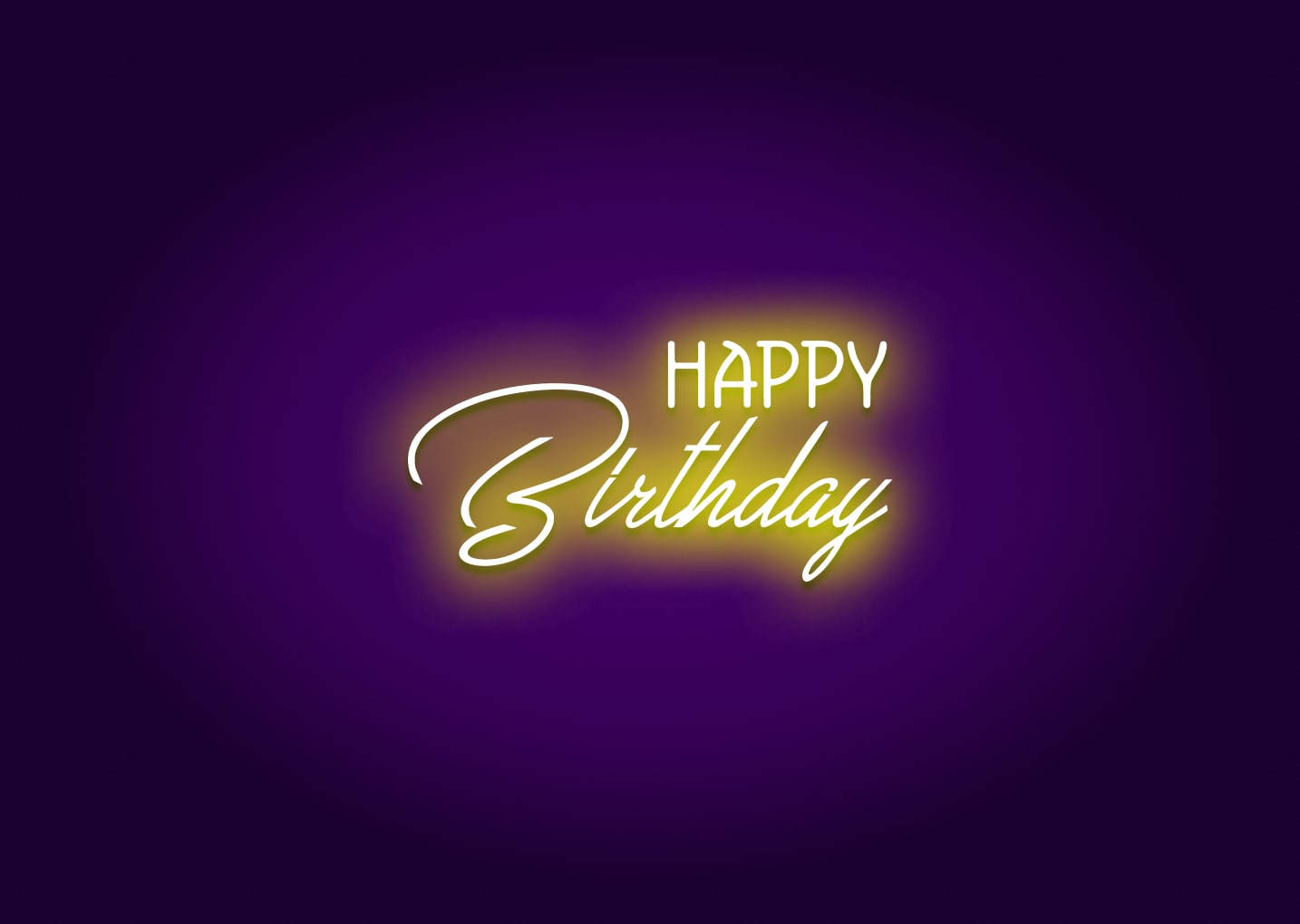 Happy Birthday Neon Sign