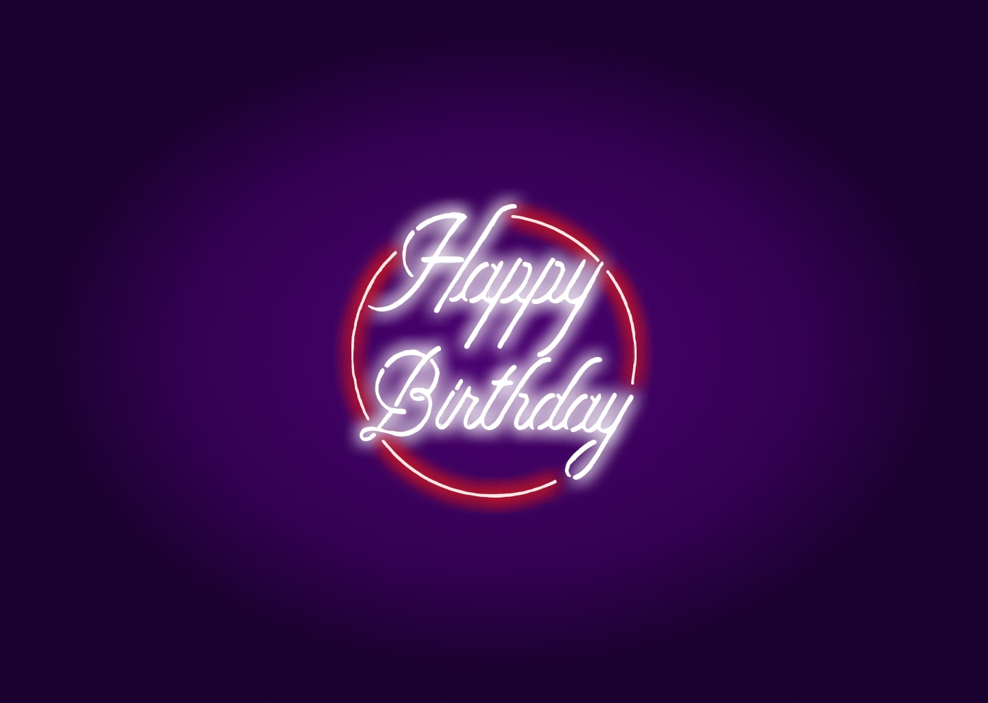 Happy Birthday Neon Sign Light
