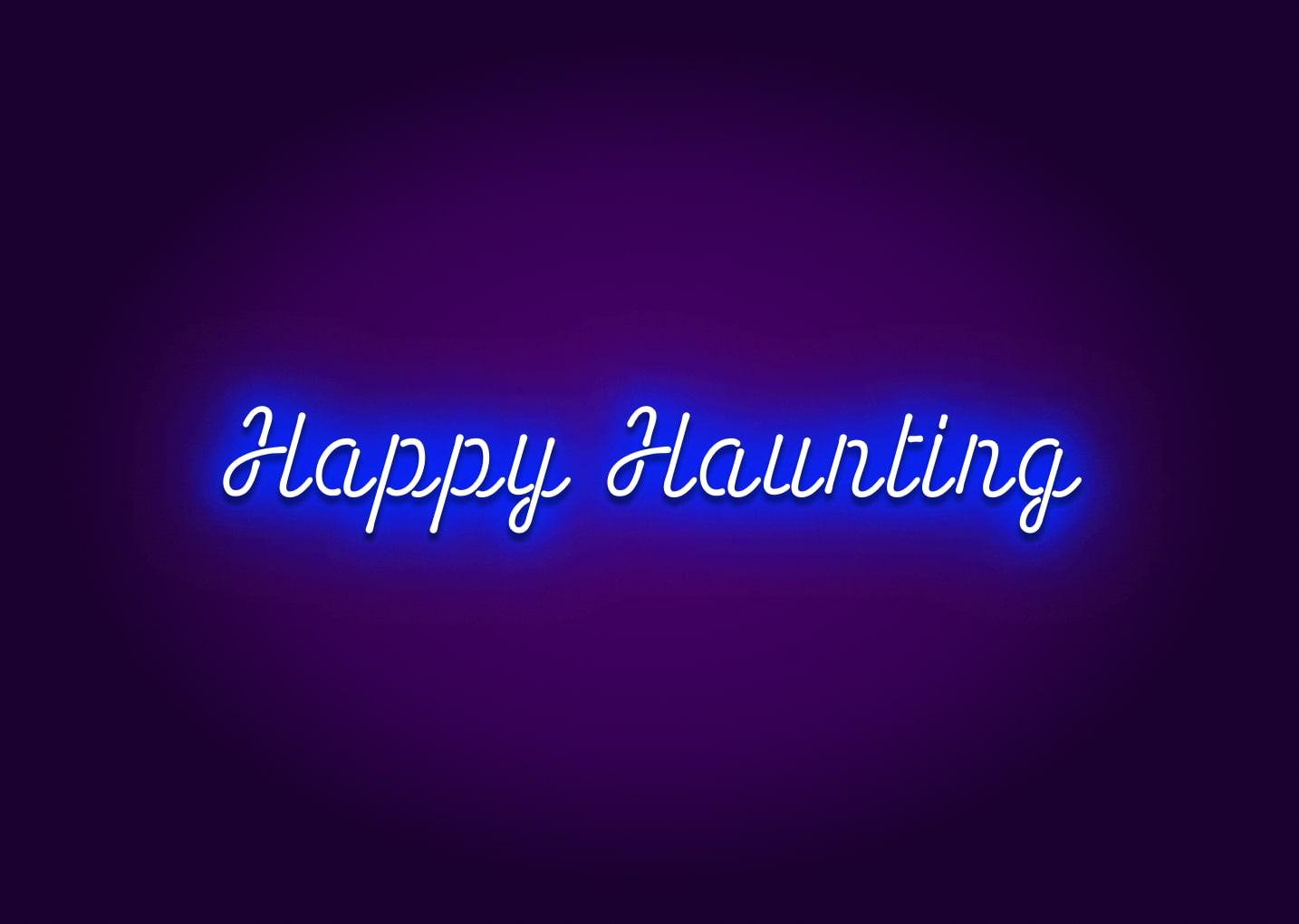 Happy Haunting Neon Sign