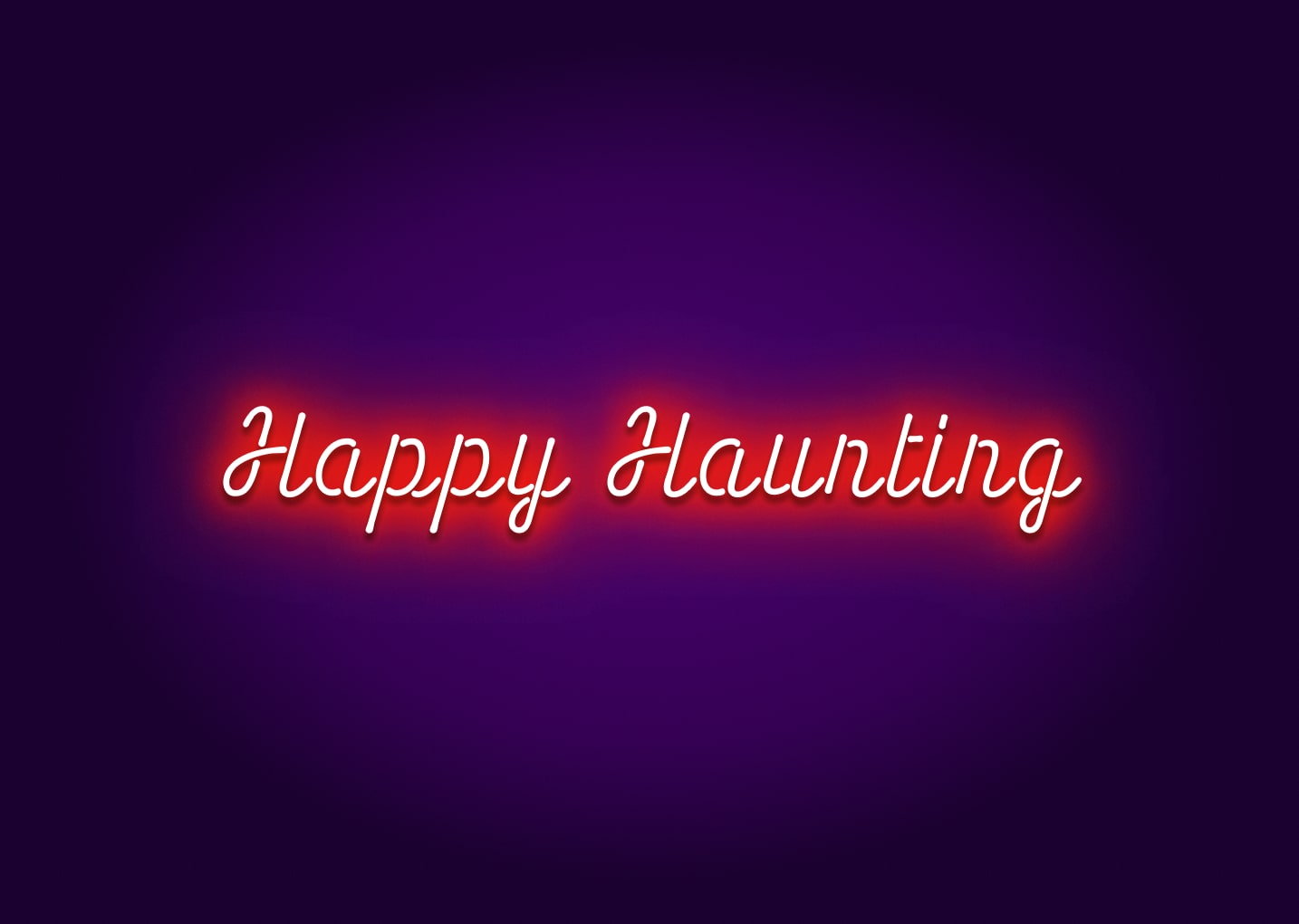 Happy Haunting Neon Sign