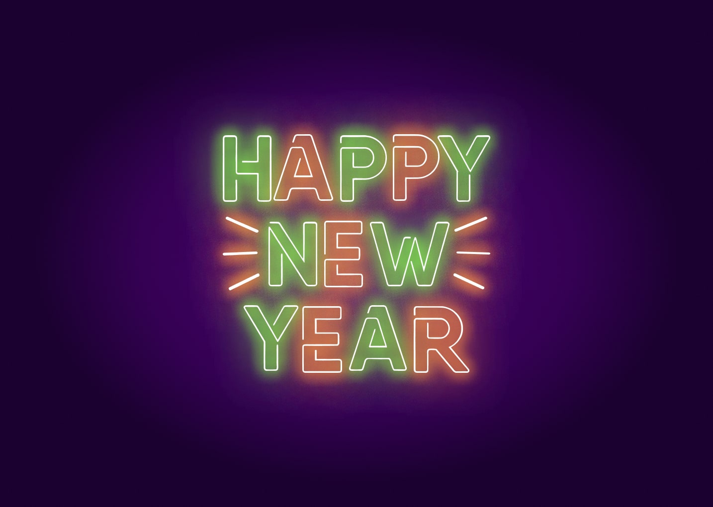 Happy New Year - Dual Color Neon Signs