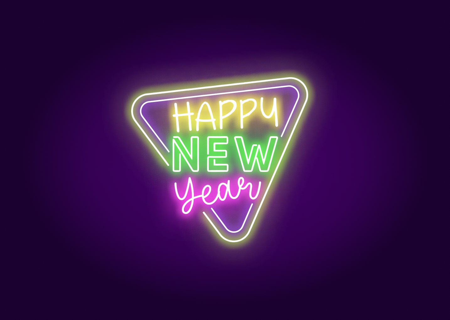 Happy New Year in Multiple Font