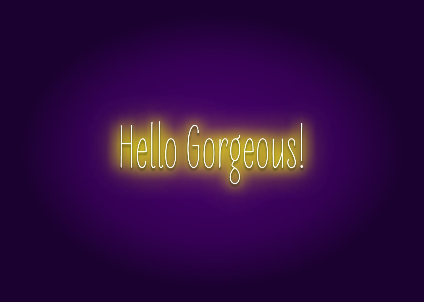 Hello, Gorgeous! - Bathroom Funny Neon Signs