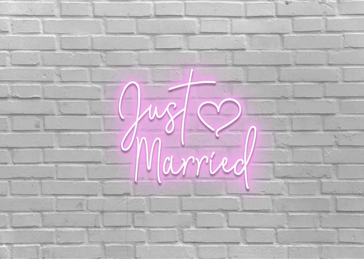 Just Married Neon Sign
