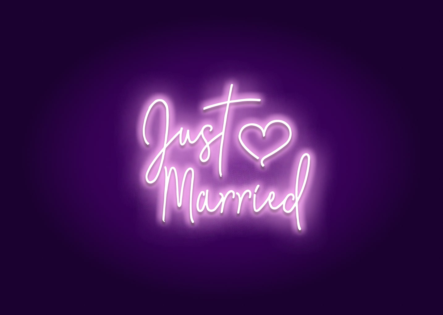 Just Married Neon Sign