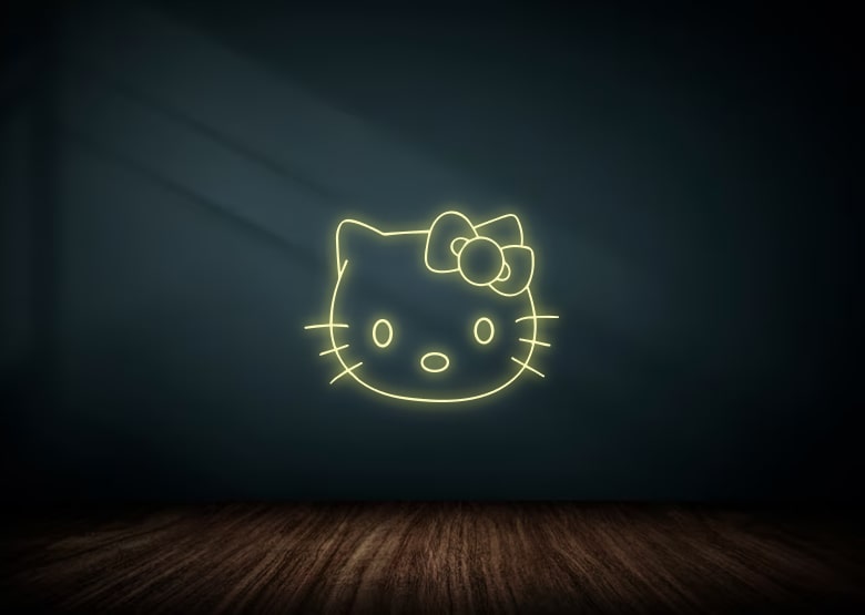Kitty Neon Sign | Kids Room Neon Sign