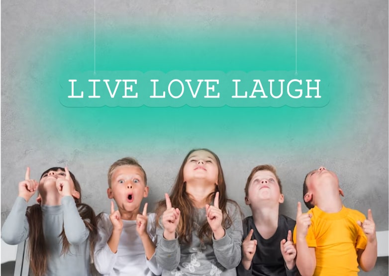 LIVELOVELAUGH-TIFFANYBLUE | Inspirational Neon Signs | Motivational Neon Signs | OMGNeon.com