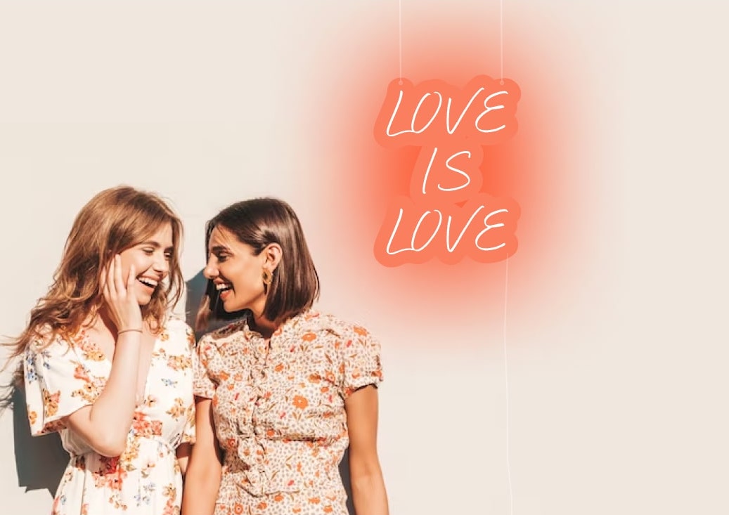Love is Love Neon Sign Red Color | Love Neon Signs | OMGNeon.com