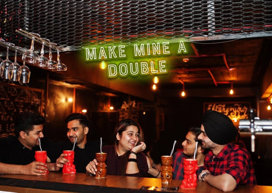 MAKE MINE A DOUBLE - Bar Neon Sign