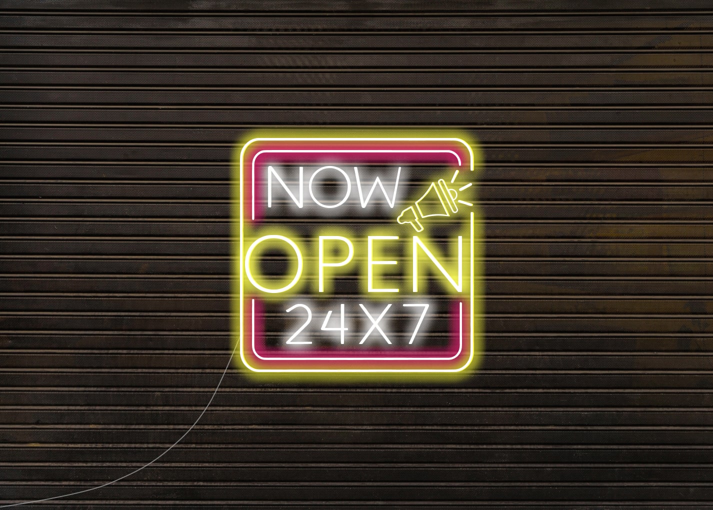 Now Open 24X7 Neon Signs