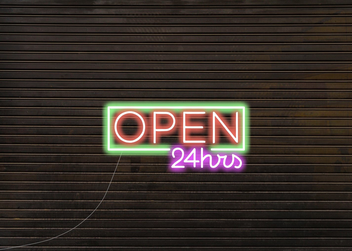 Open 24 Hrs - Neon Signs