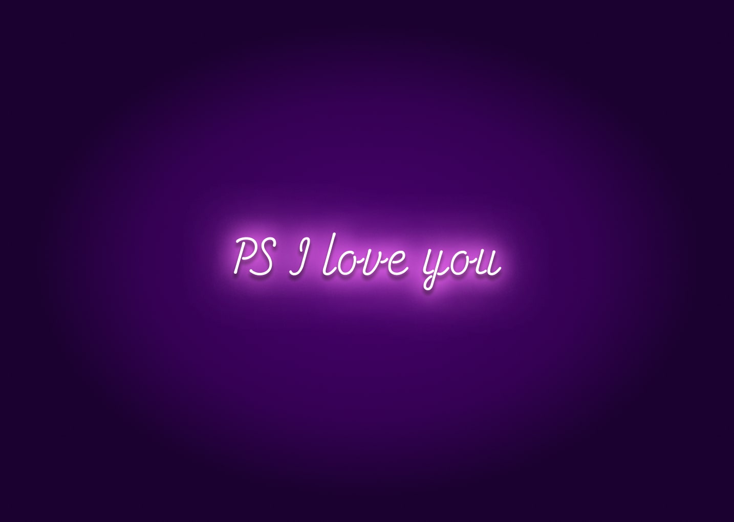 PS I Love You Neon Sign