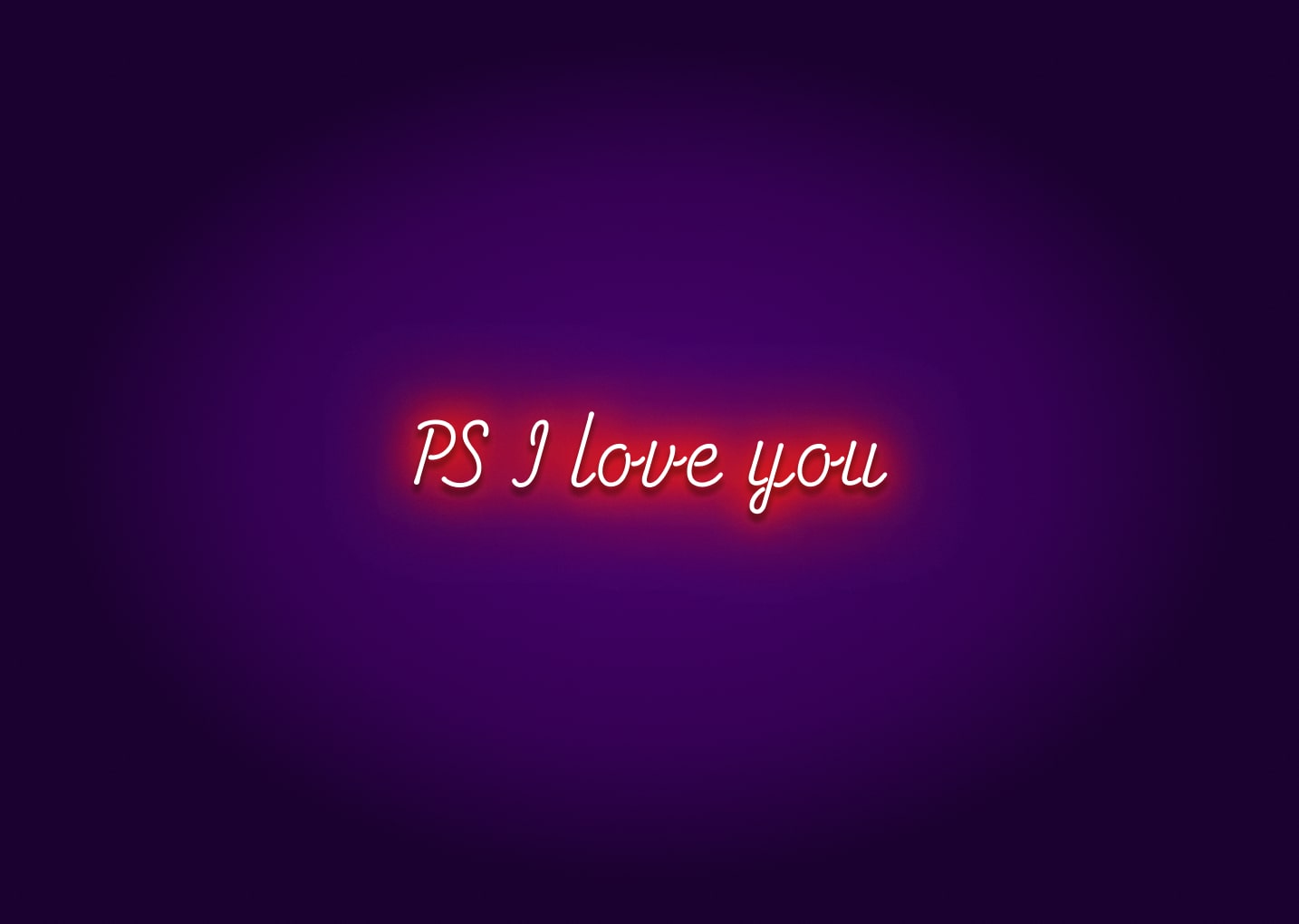 PS I Love You Neon Sign