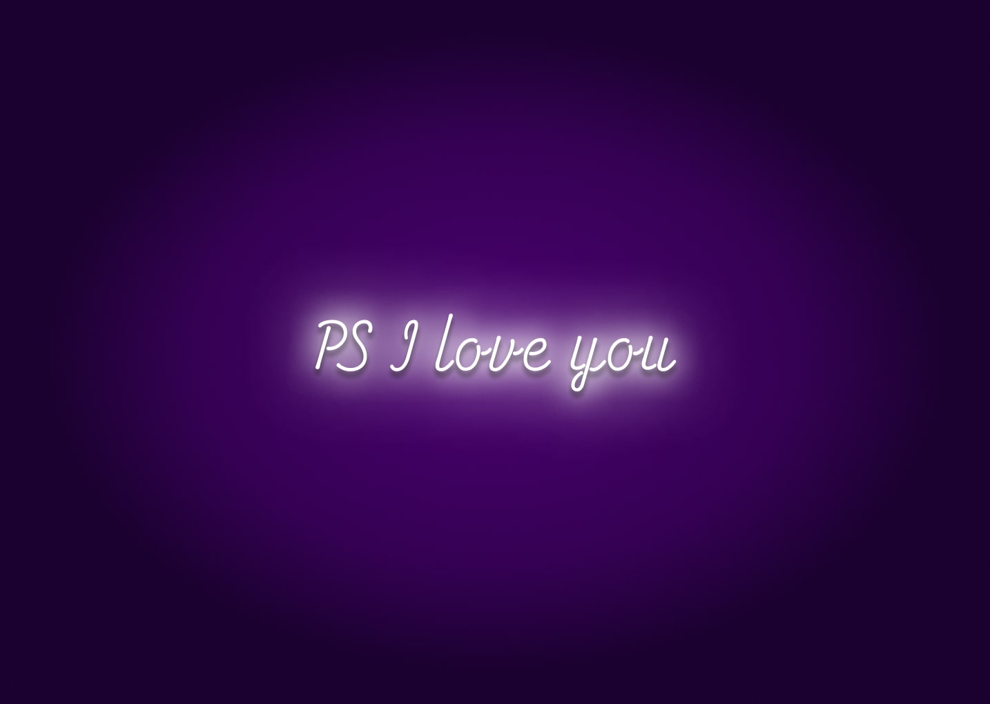 PS I Love You Neon Sign
