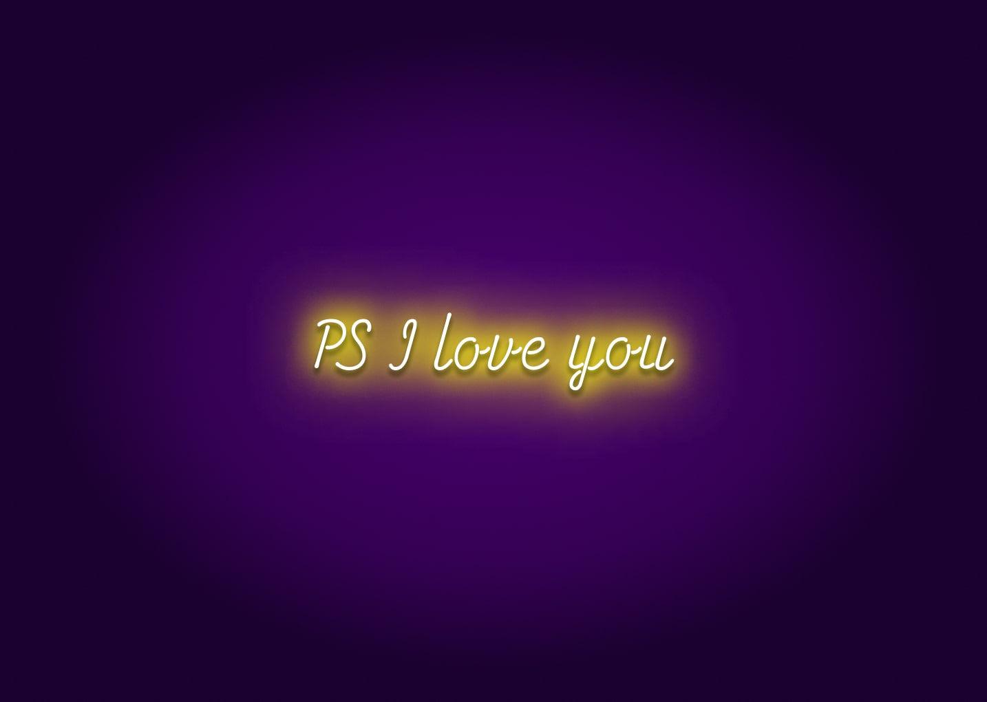 PS I Love You Neon Sign