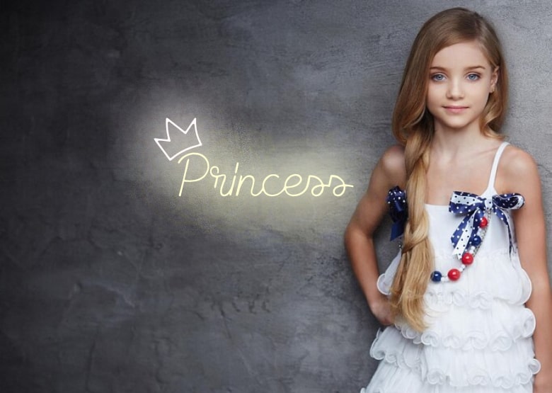 Princess Neon Sign for Girls Room