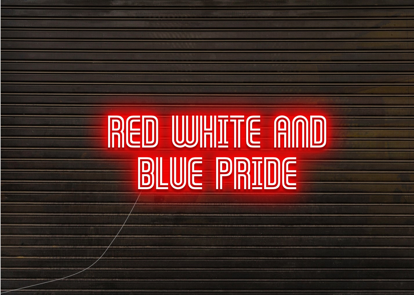 RED WHITE AND BLUE PRIDE - Neon Sign
