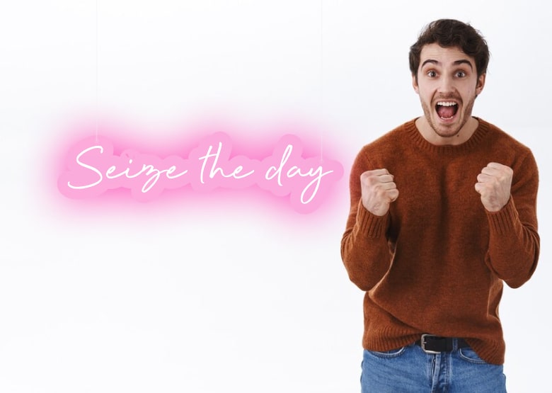 Siezetheday - Pink | Pink Home Decor Neon Signs | Pink Inspirational Neon Signs | OMGNeon.com