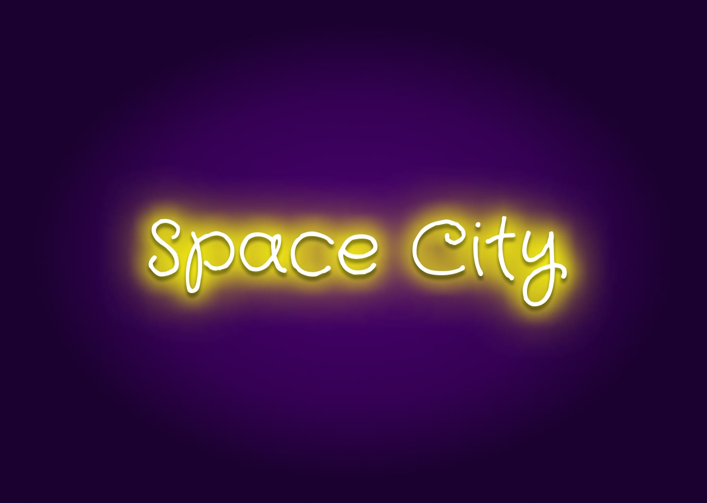Space City Neon Sign - Houston